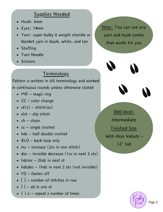 Crochet PATTERN: Pronghorn Antelope - American Antelope Amigurumi Plushie