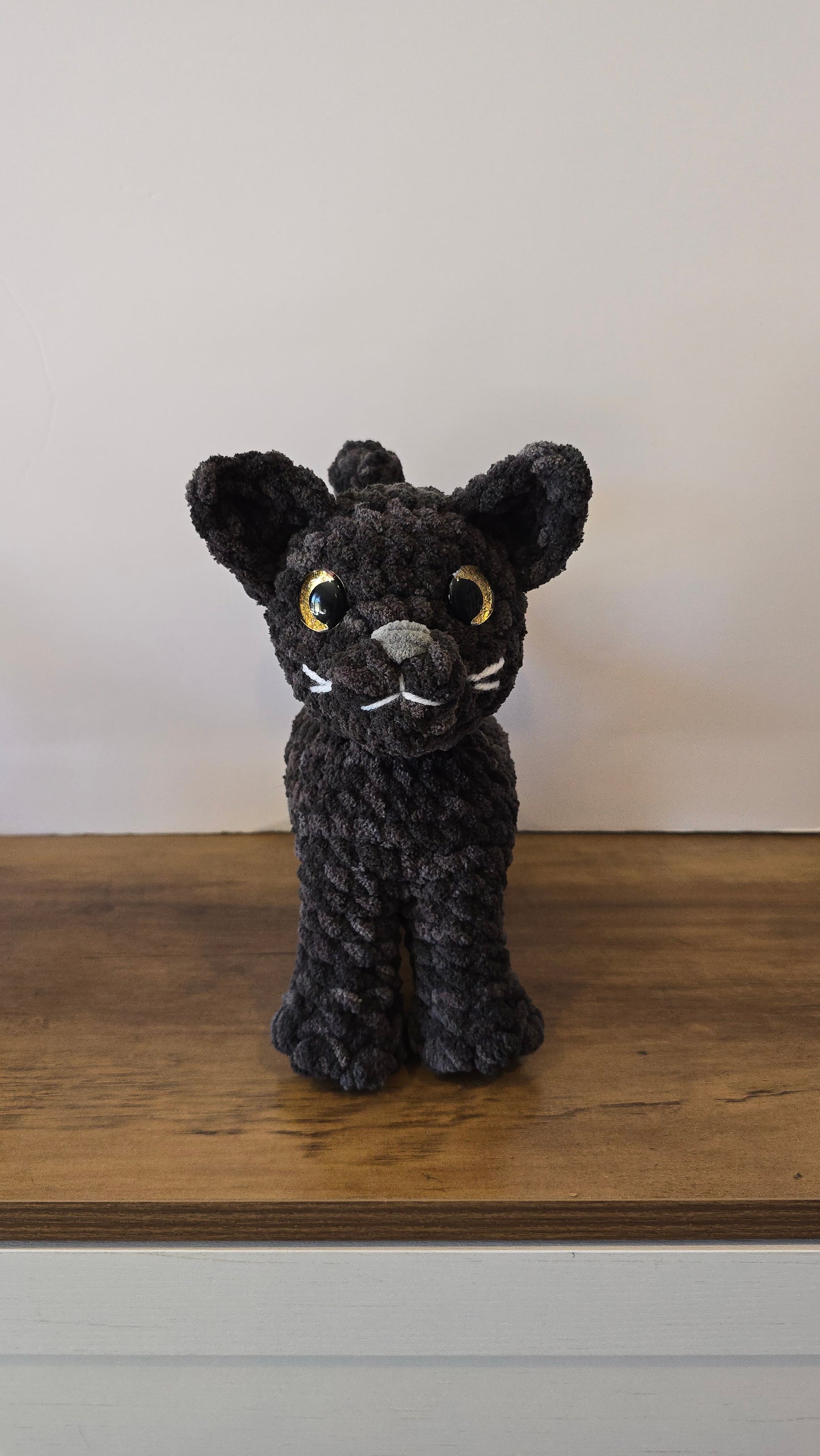 Crochet PATTERN: Standing Kitty - Siamese Tabby Solid Color Cat - Amigurumi Plushie