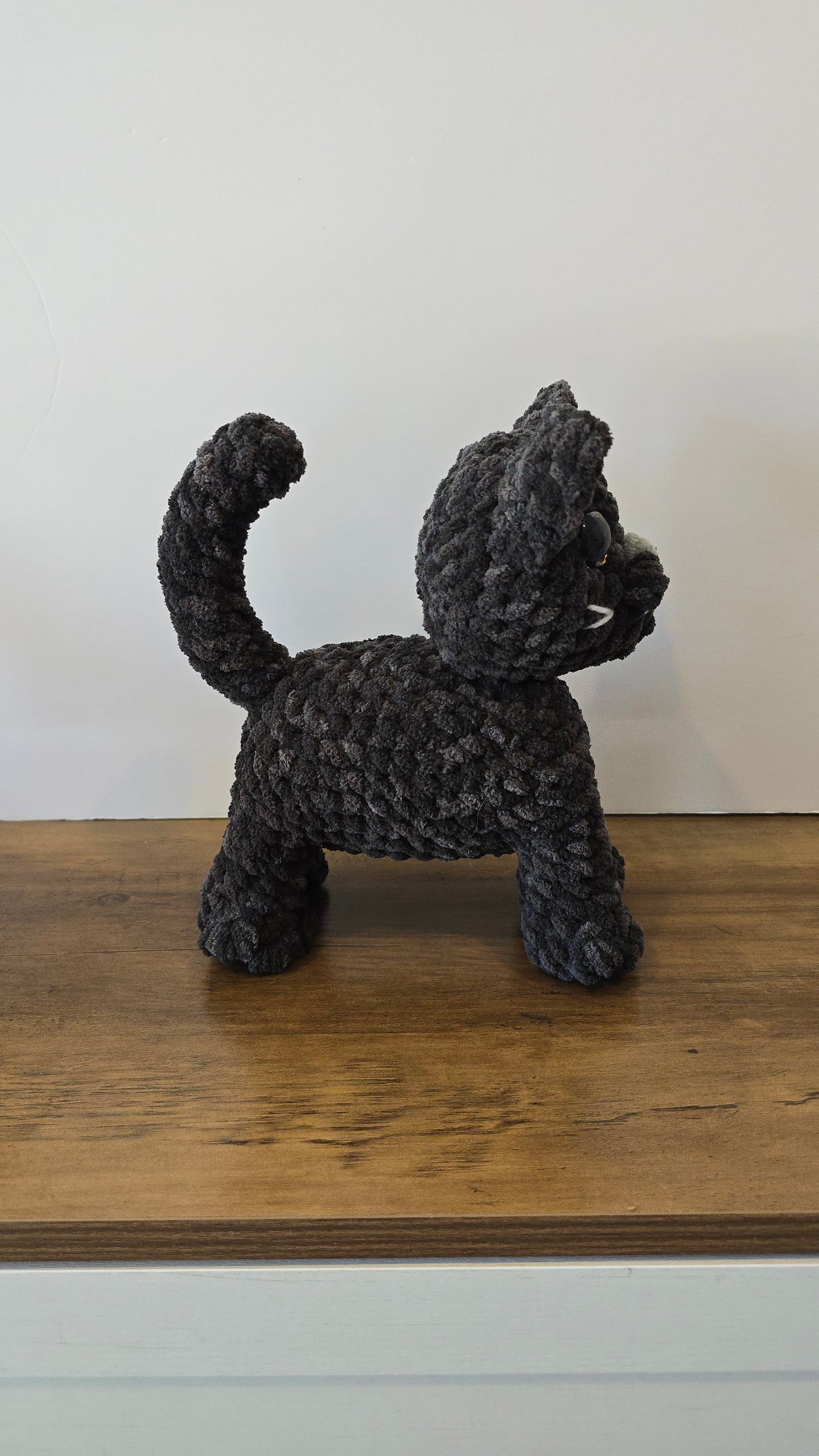 Crochet PATTERN: Standing Kitty - Siamese Tabby Solid Color Cat - Amigurumi Plushie