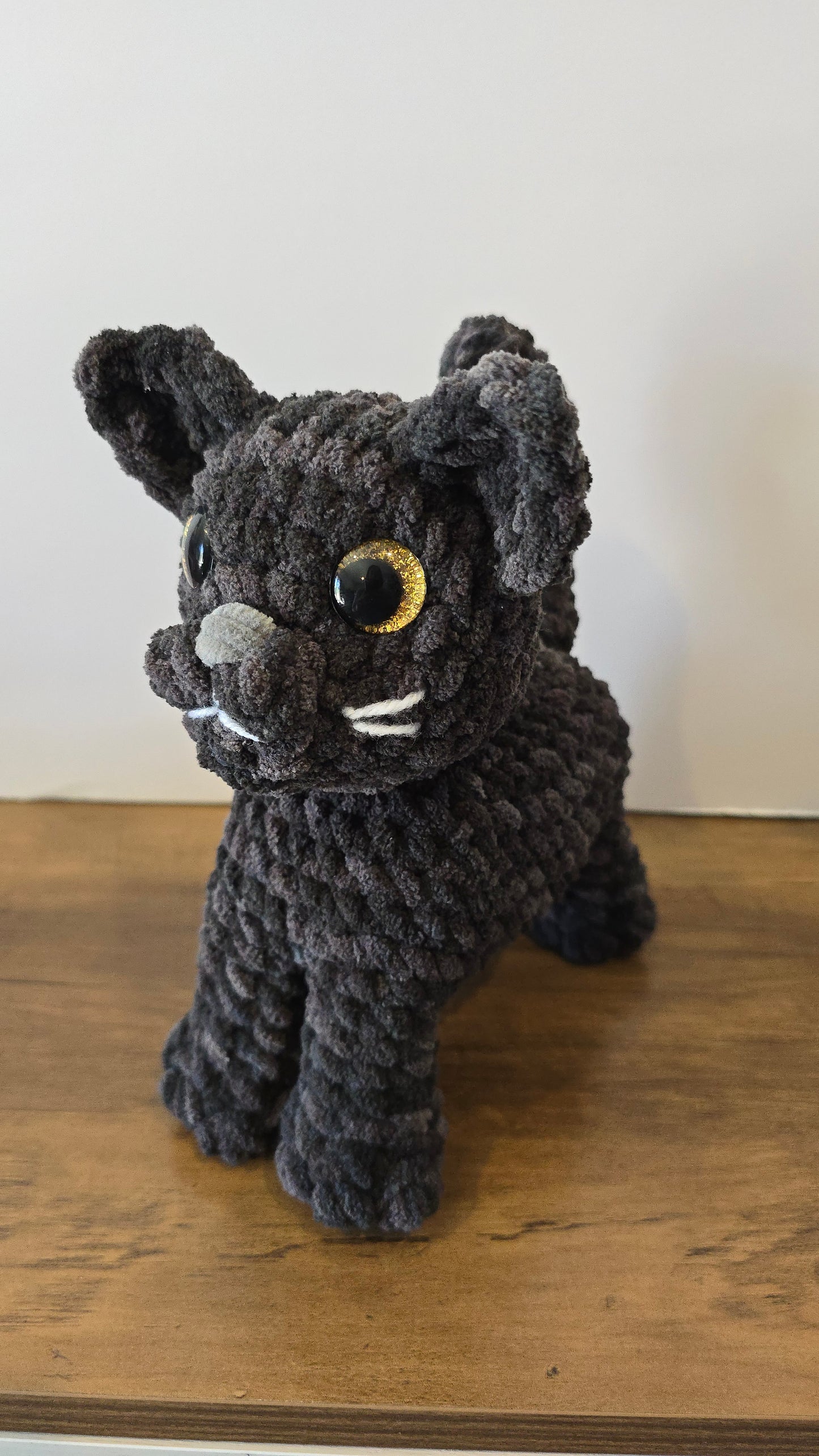 Crochet PATTERN: Standing Kitty - Siamese Tabby Solid Color Cat - Amigurumi Plushie