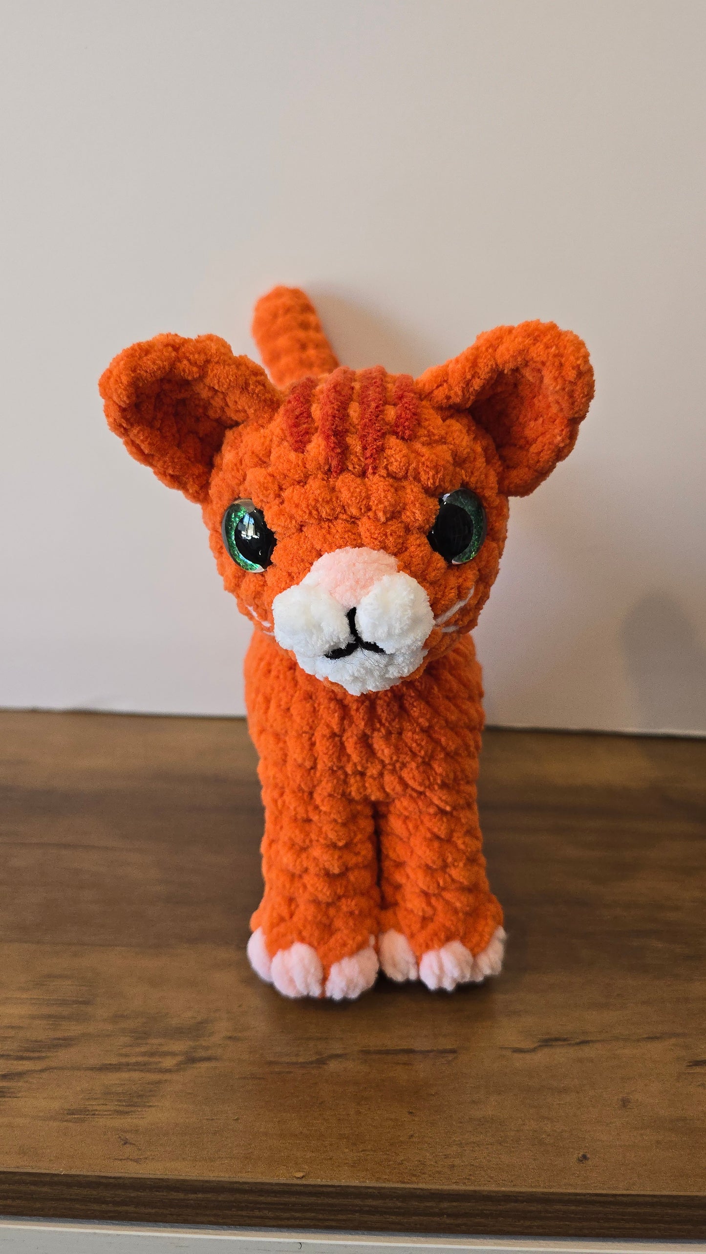 Crochet PATTERN: Standing Kitty - Siamese Tabby Solid Color Cat - Amigurumi Plushie