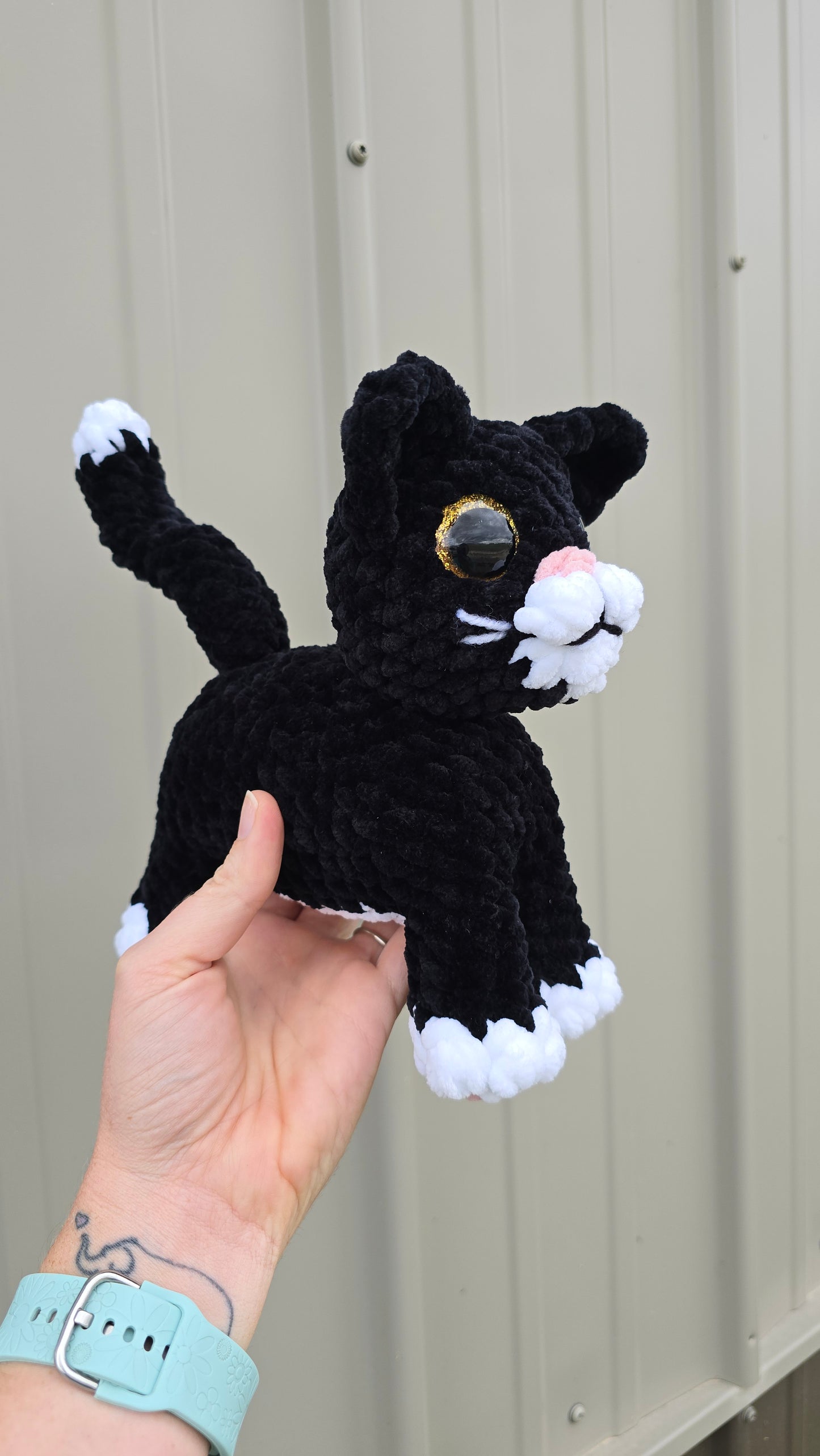 Crochet PATTERN: Standing Kitty - Siamese Tabby Solid Color Cat - Amigurumi Plushie