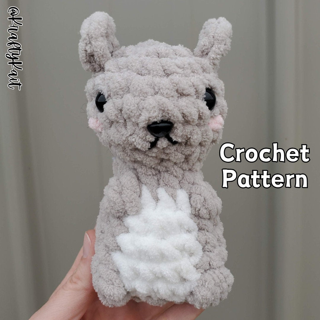 Crochet PATTERN: No-Sew Squirrel Pattern with Optional Acorn